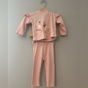 $16 ADD ON Next Pink‎ Bunny Matching Set 12-18M Zara Girls Mice Ballet Jamie Kay